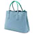 Borsa Prada Medium Bicolor Saffiano Cuir blu - vista 2