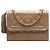 Chanel Quilted Lambskin Tassel Flap Crossbody Bag in Beige