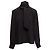 Schwarze Fendi Seidenbluse mit Stehkragen Größe IT 42