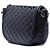 Borsa a tracolla Chanel Twist Crescent in vernice trapuntata e agnello nero - vista 2