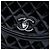 Borsa a tracolla Chanel Twist Crescent in vernice trapuntata e agnello nero - vista 5