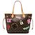 Borsa Tote Louis Vuitton Monogram Patches Neverfull MM marrone