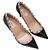Valentino Garavani Décolleté a punta Rockstud Valentino nero e beige Taglia 38 - vista 2