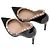 Valentino Garavani Décolleté a punta Rockstud Valentino nero e beige Taglia 38 - vista 3