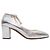 Silver Chanel Pointed-Toe Ankle Strap Pumps Size 38 Silvery
