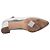 Silver Chanel Pointed-Toe Ankle Strap Pumps Size 38 Silvery - view 5