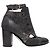 Botines Chanel Cap-Toe Distressed Cutout Gunmetal & Black Talla 38.5 Gris
