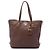 Shopper Prada Vitello Daino marrone con zip laterale