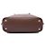 Shopper Prada Vitello Daino marrone con zip laterale - vista 3