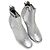 Silver & Multicolor Fendi Leather Heeled Sock Boots Size 37.5 Silvery - view 2