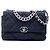 Borsa Chanel Large Canvas 19 con patta blu