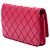 Wallet On Chain Portafoglio con catena e tracolla Chanel CC in agnello rosso con cuciture wild stitch - vista 2