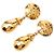 Orecchini pendenti con clip Chanel CC placcati oro D'oro