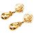 Orecchini pendenti con clip Chanel CC placcati oro D'oro - vista 2
