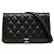 Mini borsa a tracolla Boy Chanel in caviar trapuntato nero