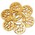 Spilla fiore Chanel CC placcata oro D'oro