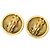 Orecchini a clip rotondi Chanel CC placcati oro D'oro - vista 2