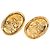 Orecchini a clip ovali Chanel CC Gold Plated Crown Oro D'oro
