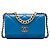 Wallet On Chain Borsa a tracolla Chanel 19 in agnello trapuntato blu