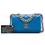 Wallet On Chain Borsa a tracolla Chanel 19 in agnello trapuntato blu - vista 7