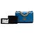 Wallet On Chain Portafoglio con catena 19 in agnello trapuntato blu Chanel - vista 7