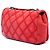 Borsa a tracolla Chanel Small Nubuck Diamond Stitch Chain Flap Rossa Rosso - vista 2