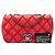 Borsa a tracolla Chanel Small Nubuck Diamond Stitch Chain Flap Rossa Rosso - vista 7