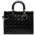 Borsa Dior Large Patent Cannage Lady Dior nera Nero