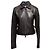 Autre Marque Schwarze Simkhai Lederjacke mit Reißverschluss Größe US 2