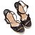 Espadrilles con zeppa in pelle Christian Louboutin nero e tan Taglia 39 - vista 2