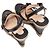 Espadrilles con zeppa in pelle Christian Louboutin nero e tan Taglia 39 - vista 3