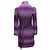 Set con abito a maniche lunghe e sciarpa in seta con stampa a pois viola Gucci Taglia US S - vista 3