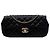 Borsa a tracolla Chanel Quilted Satin Precious Jewel East West Nera Nero