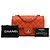 Borsa a tracolla Chanel Mini Rectangular Classic in agnello arancione con patta singola - vista 12