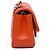 Borsa a tracolla Chanel Mini Rectangular Classic in agnello arancione con patta singola - vista 3