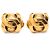 Orecchini a cerchio Chanel CC placcati oro D'oro