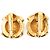 Orecchini a cerchio Chanel CC placcati oro D'oro - vista 2
