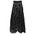 Gonna maxi in seta con stampa logo Chanel e camelia bianco e nero Taglia FR 38