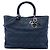 Borsa Lady Dior Large in denim blu cannage