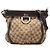 Borsa a tracolla Abbey D Ring in tela GG Gucci marrone