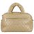 Borsa Bowler Coco Cocoon in agnello metallizzato trapuntato oro Chanel D'oro