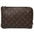 Clutch Louis Vuitton Monogram Etui Voyageur PM Marrone