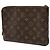 Clutch Louis Vuitton Monogram Etui Voyageur PM Marrone - vista 2