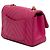 Mini borsa a tracolla Chanel Rectangular Classic Chevron in agnello rosa con patta singola - vista 2
