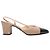 Chanel gesteppte Slingback-Pumps mit Cap-Toe in Beige & Schwarz Größe 40