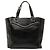 Tote in pelle nera Gucci Hysteria Crest Nero