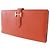 Cartera Hermès Epsom Bearn Soufflet Naranja - vista 3