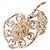 Spilla a perno Chanel Gold Plated CC Strass e Gripoix Fruit in Oro D'oro