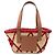 Borsa Tote LOEWE Small Raffia Animal Embroidered Anagram Rosso