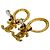 Orecchini a cerchio con clip Chanel CC placcati oro D'oro - vista 3